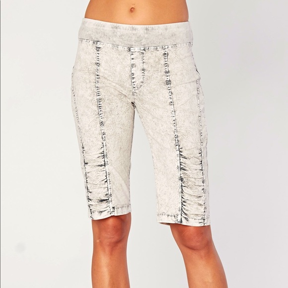 acid wash bermuda shorts